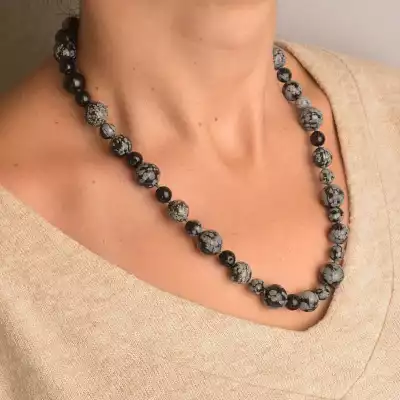 🏷️️ Намисто Обсідіан 47 см. F-91162