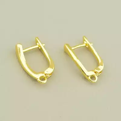 Швензи Пара 18х3мм. (позолота 18к лимонна) англійська застібка