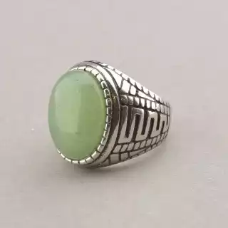 Перстень Stainless Steel Нефрит медична сталь 316L25, 4 р