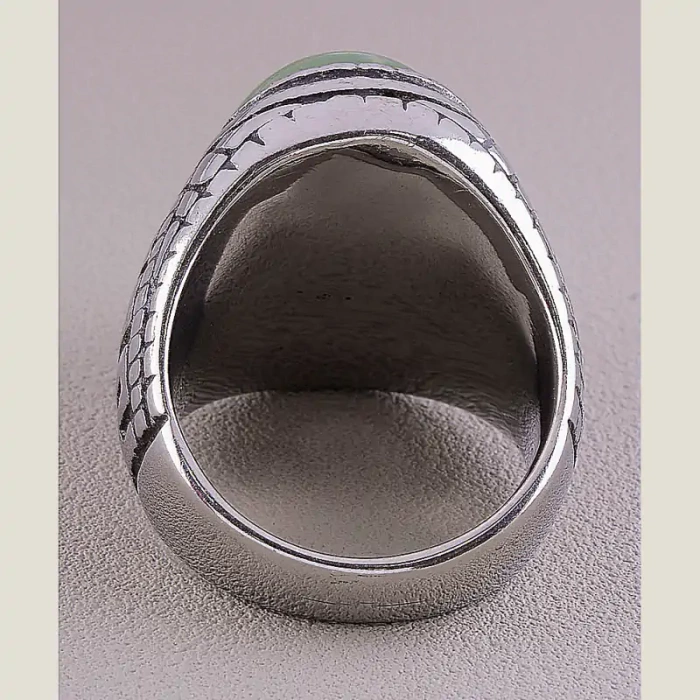 🏷️️ Перстень Stainless Steel Нефрит медична сталь 316L25, 4 р ss_60371