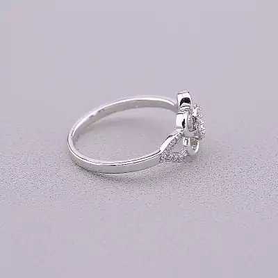 🏷️️ Каблучка квітка Xuping Фіаніт (родій) F-71640