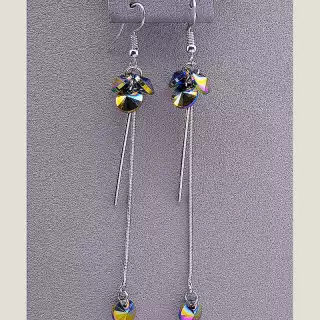 Сережки петельки Juleeze Фіаніт (родій)