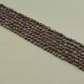 Намистини Тигрове око, Бичаче око 38 см. на нитці (натуральне каміння, без застібки)