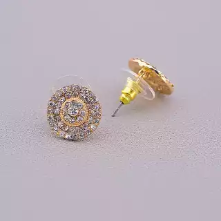 Сережки пусети Juleeze Фіаніт (позолота 18к)