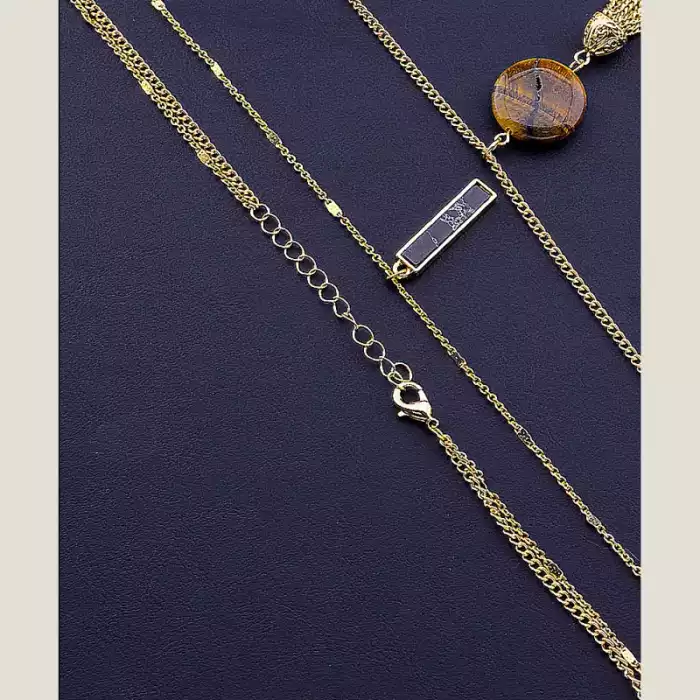 🏷️️ Підвіска Fashion Тигрове око 62 см ss_74201