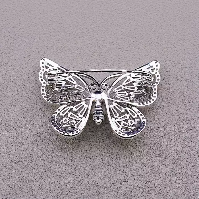 🏷️️ Брошка метелик Майорка, Фіаніт (родій) ss_83529