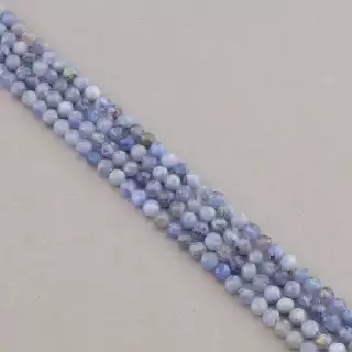 Намистини Іоліт 39 см 4 мм на нитці (натуральне каміння, без застібки) грановані