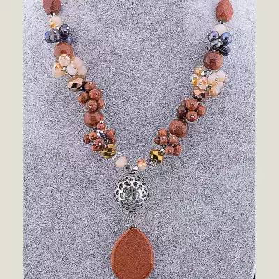 🏷️️ Намисто Авантюрин 52 см F-15692