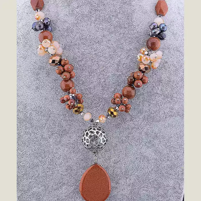 🏷️️ Намисто Авантюрин 52 см ss_15692