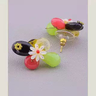 Сережки пусети Hand Made Агат