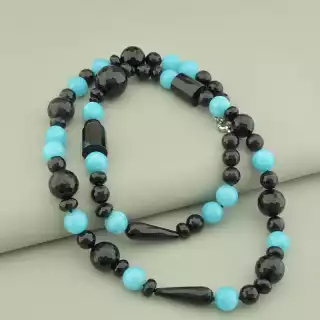 Намисто Кварц, Агат 78 см.