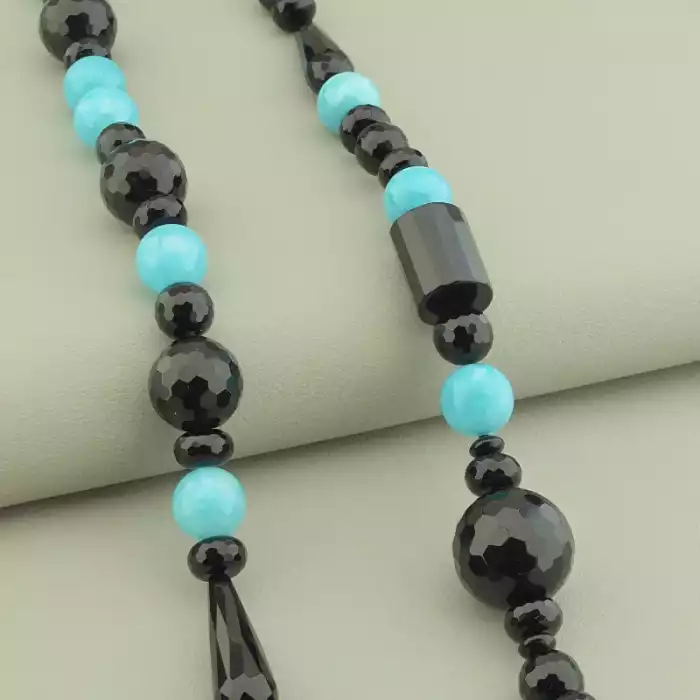 🏷️️ Намисто Кварц, Агат 78 см. ss_101729