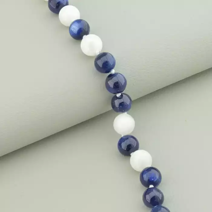 🏷️️ Намисто Кіаніт, Місячний камінь 47 см. (срібло 925 проба) ss_94535