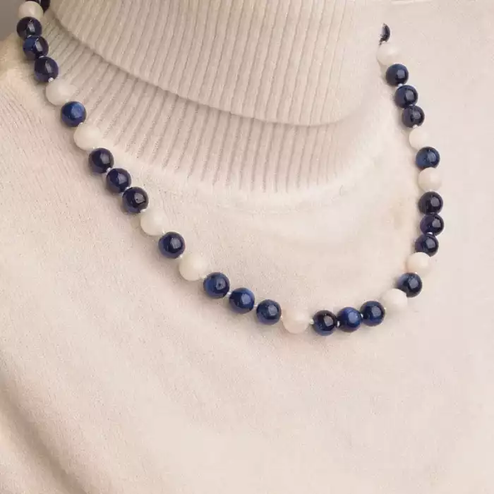 🏷️️ Намисто Кіаніт, Місячний камінь 47 см. (срібло 925 проба) ss_94535