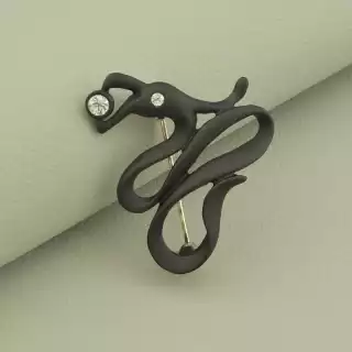 Брошка змія Фіаніт