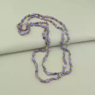 Намисто Чароїт, Чеський кришталь 142 см.