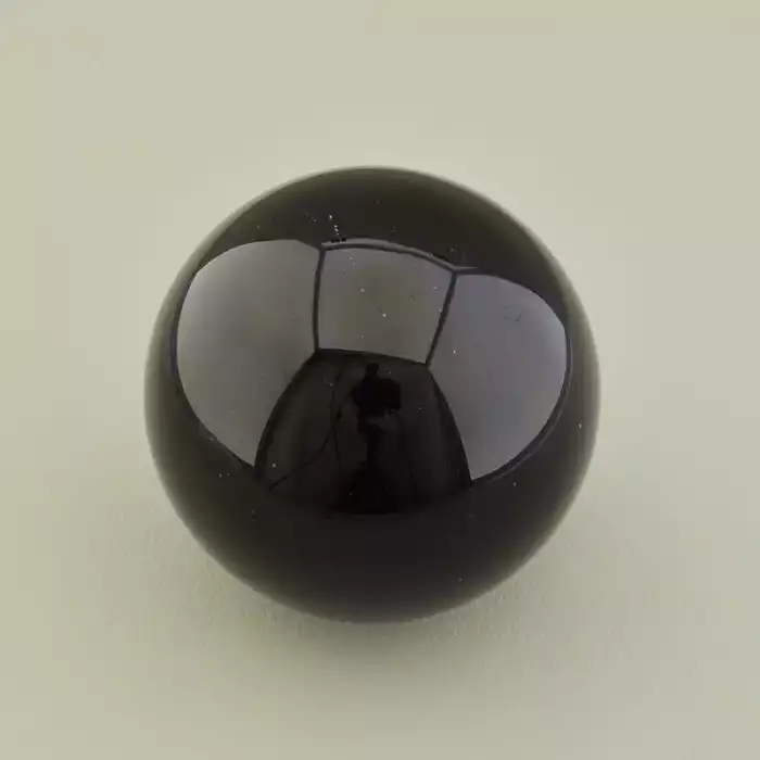 🏷️️ Куля обсидіан (56х56 мм, золотий, чорний, одиничний екземпляр) ss_105236
