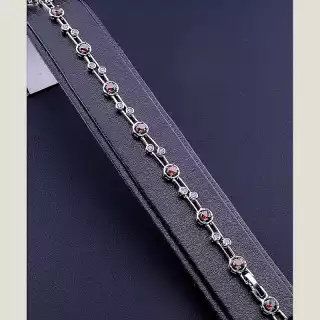 Браслет складний Xuping Фіаніт 18 см (родій)