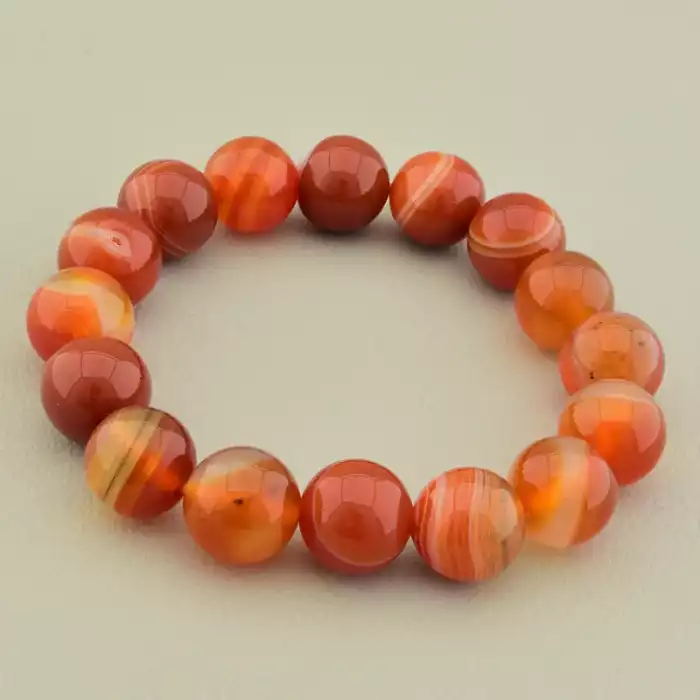 🏷️️ Браслет на резинці Сердолік 17 см F-105745