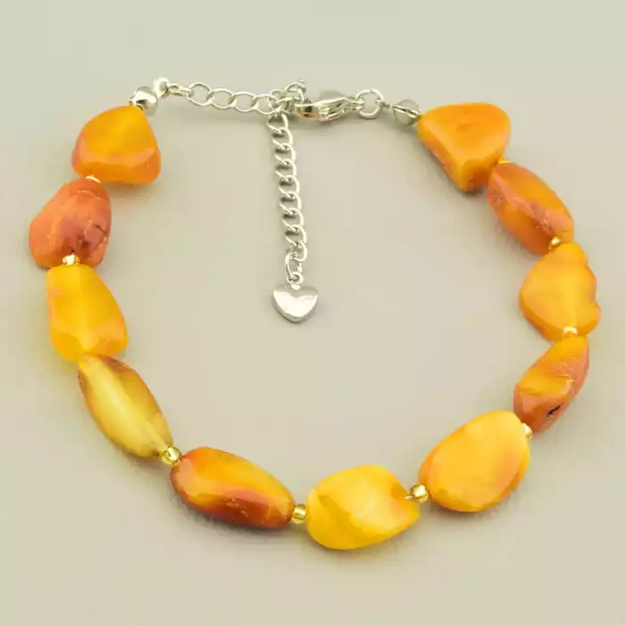 🏷️️ Браслет на карабіні Янтар 19 см F-105945