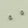 🏷️️ Сережки петля Гематит (срібло 925 проба) F-98545