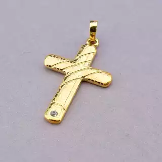 Хрестик Xuping Фіаніт (позолота 18к, медичний сплав)