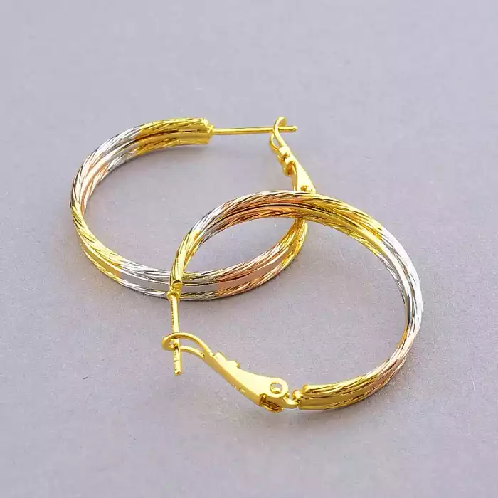 🏷️️ Сережки з французьким замком Xuping (позолота-родій) ss_92037