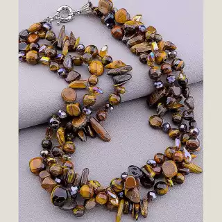 Намисто Тигрове око 50 см