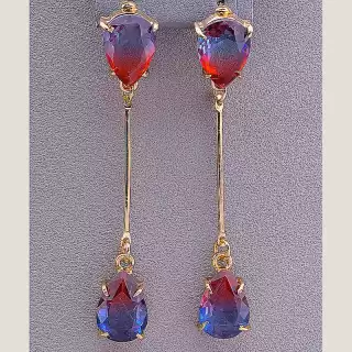 Сережки пусети Juleeze Фіаніт (позолота 18к)