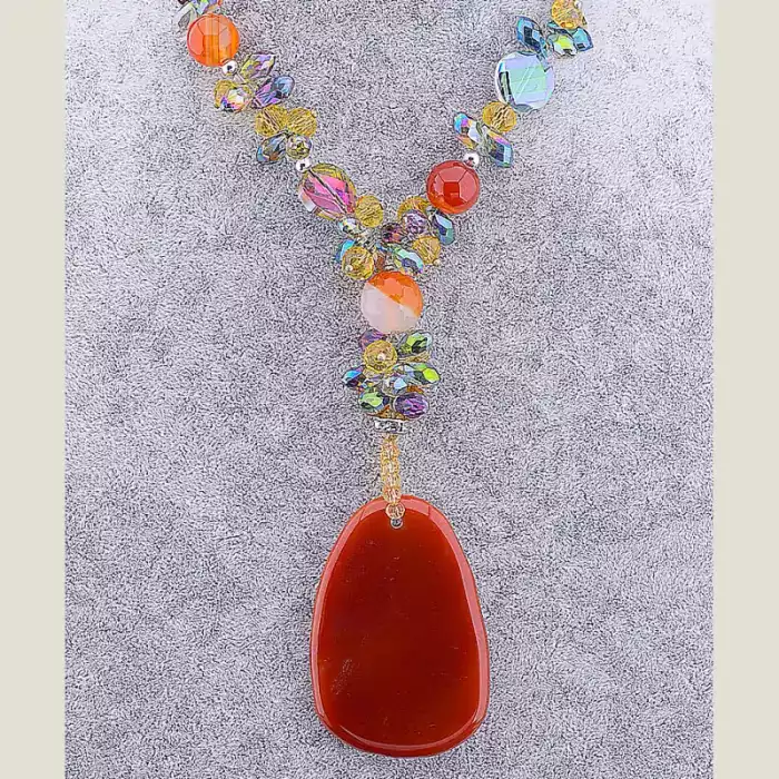 🏷️️ Намисто Сердолік 65 см ss_15038