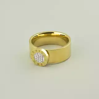 Каблучка медична сталь Xuping Фіаніт (позолота 18к лимонна)