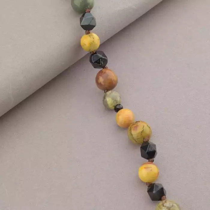 🏷️️ Намисто Яшма, Агат 68 см. ss_94436