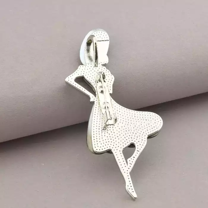 🏷️️ Брошка-кулон дівчина Перламутр 85x30 мм ss_77332