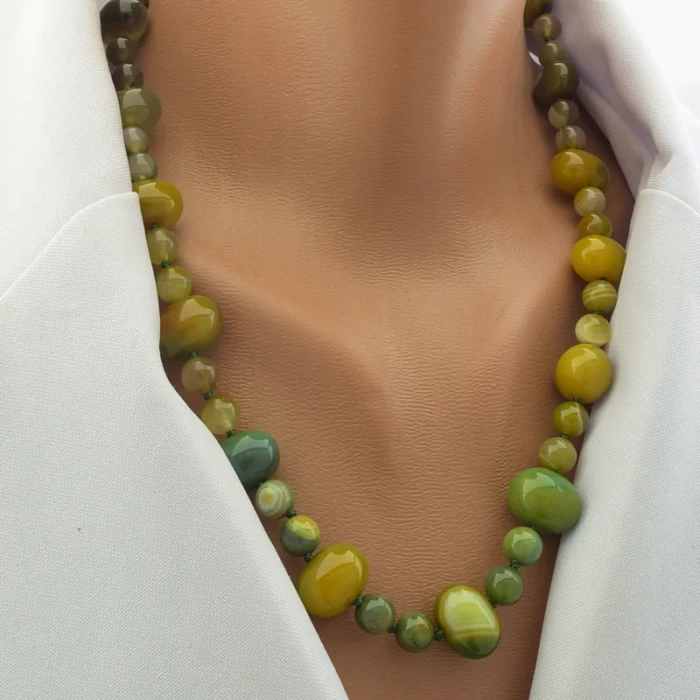 🏷️️ Намисто Агат 47 см. ss_102230