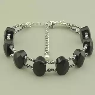 Браслет з карабіном Агат, Терагерц 17 см.