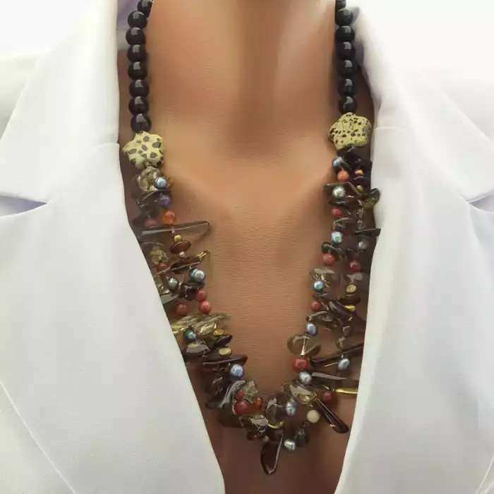 🏷️️ Намисто Самоцвіти 60 см. ss_102750