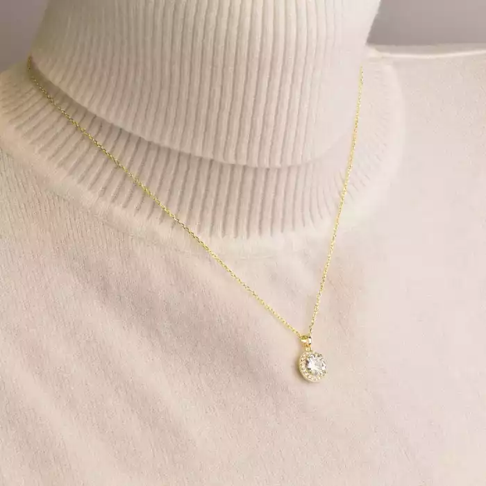 🏷️️ Підвіска Saiya Фіаніт 41 см (позолота 18к лимонна) ss_95783