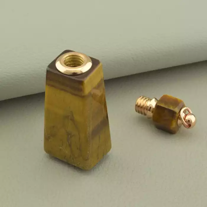 🏷️️ Кулон пляшечка Тигрове око 50x17мм. ss_103470