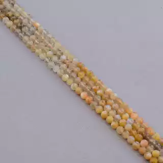 Намистини Сонячний камінь 39 см. 4,3 мм. на нитці (натуральне каміння, без застібки) грановані