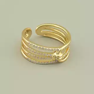 Каблучка Xuping Фіаніт (позолота 18к)