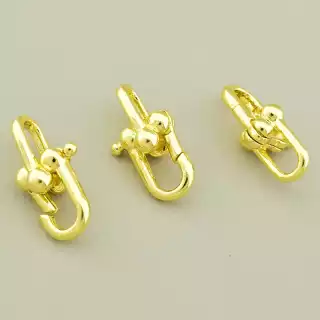 Застібка карабін 20х8мм. (позолота 18к лимонна)