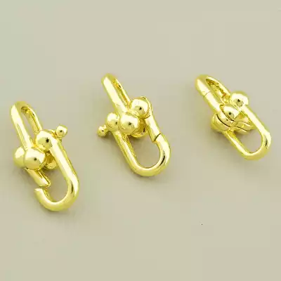 Застібка карабін 20х8мм. (позолота 18к лимонна)