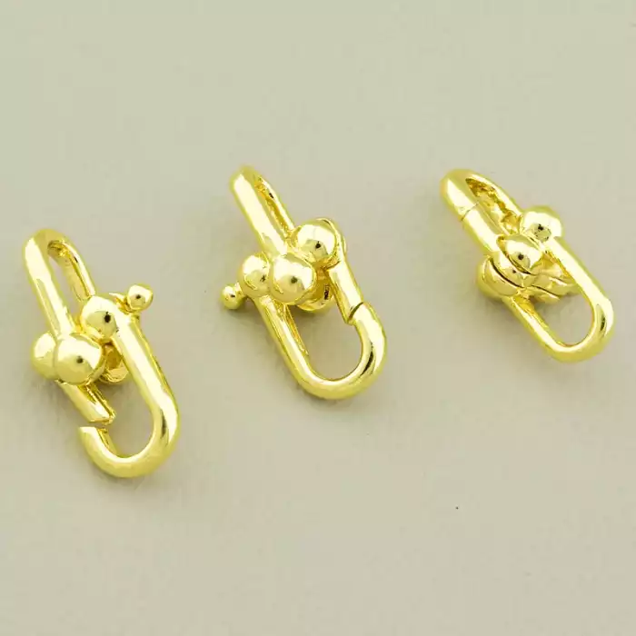 🏷️️ Застібка карабін 20х8мм. (позолота 18к лимонна) F-106461