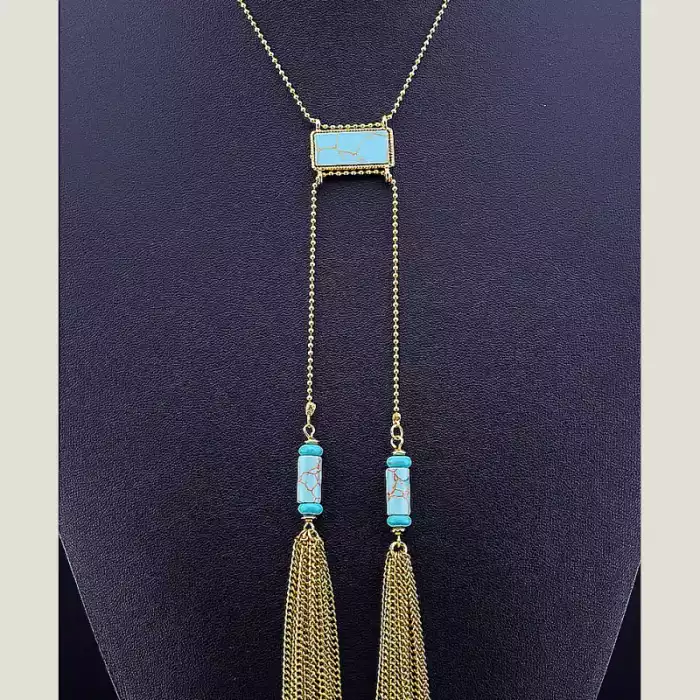 🏷️️ Підвіска Fashion Бірюза 60 см ss_73410