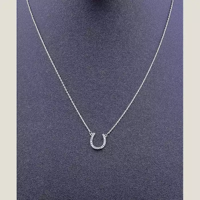 🏷️️ Підвіска підкова Фіаніт 40 см (срібло) ss_64429