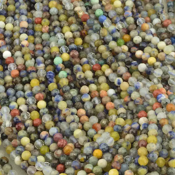 🏷️️ Намистини Самоцвіти 38 см. 4,3 мм. (натуральне каміння, без застібки) ss_100717