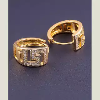 Сережки кільця Xuping Фіаніт (позолота 18к)