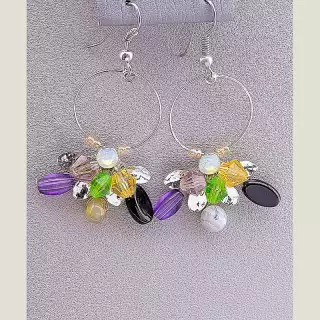 Сережки петельки Hand Made Самоцвіти