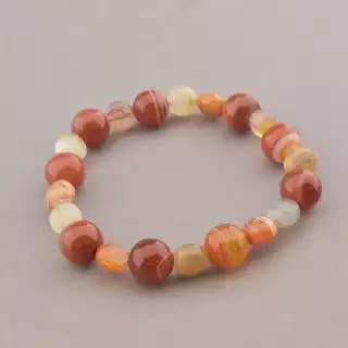 Браслет резинка Сердолік 19 см.