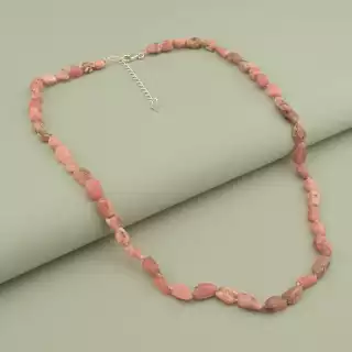 Намисто Родохрозит (cрібло 925 проба) 46 см.